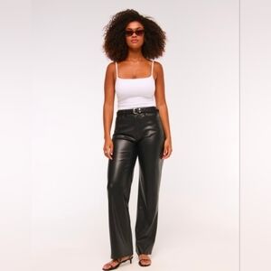 Abercrombie Vegan Leather Relaxed Fit Pants Plus Size 37